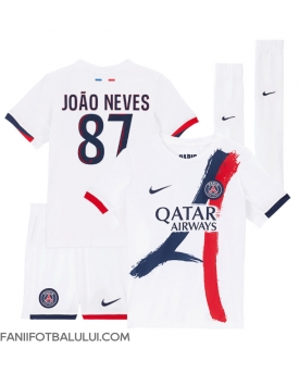 Paris Saint-Germain Joao Neves #87 Echipament de Fotbal Replică 2024-25 Copii Deplasare (+ Șorturi)